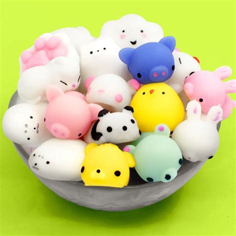 Cute Mini Animal Squishies Kawaii Mochi Squeeze Toys Stretch Stress