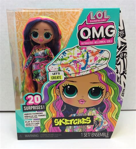 Buy Lol Surprise Omg Sketches Fashion Doll With 20 Surprises Free