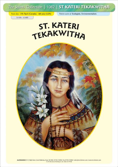 St Kateri Tekakwitha Poster A3 Stp1082