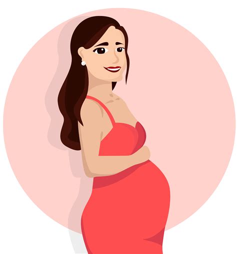 Pregnant Woman Smiling 670930 Vector Art At Vecteezy