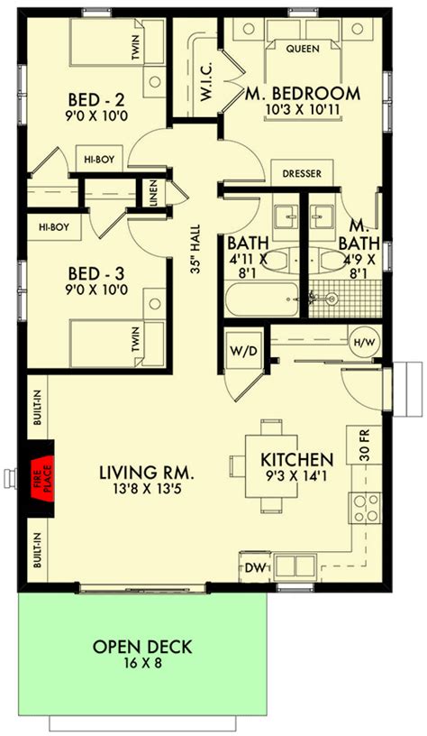 900 Square Feet House Floor Plan