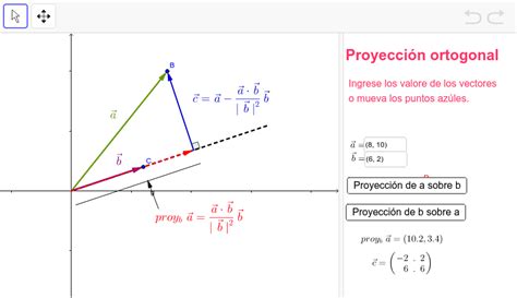 Proyección Ortogonal Geogebra