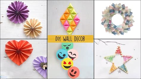 6 Cool And Easy Diy Wall Decor Ideas Diy Room Decor Youtube
