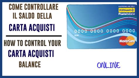 Come Controllare Il Saldo Della Carta Acquisti Control Your Carta Acquisti Balance Online