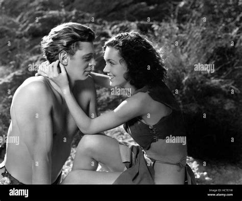 Tarzan The Ape Man Johnny Weissmuller Maureen O Sullivan Stock