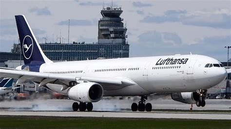 Lufthansa New Livery Airbus A330 300 A333 Landing And Departing
