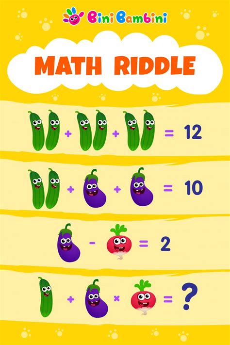 Math Riddles For Kids Kids Learning Apps Logic Games For Kids
