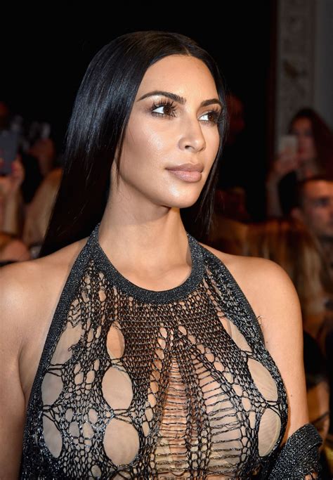 Kim Kardashian Balmain Fashion Show In Paris 9292016 • Celebmafia
