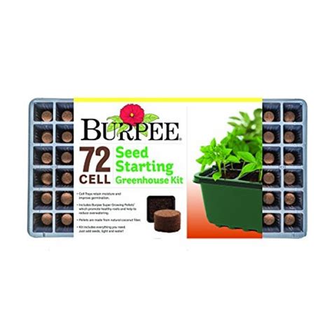 Check spelling or type a new query. Burpee 72 Cell Seed Starting Greenhouse Kit, One Size, One ...