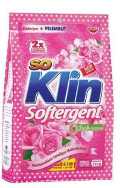 So Klin Rosy Pink Powder Detergent Softener 770 Gr Sh15 Kispray