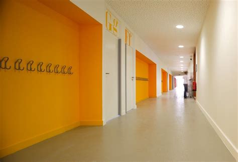 Corridor Color School Interior School Architecture School Building