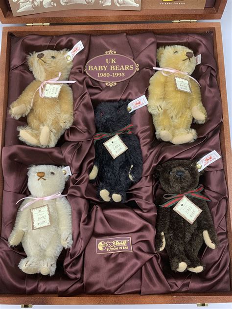 Steiff Limited Edition British Collectors Baby Bear Set 1989 1993 No