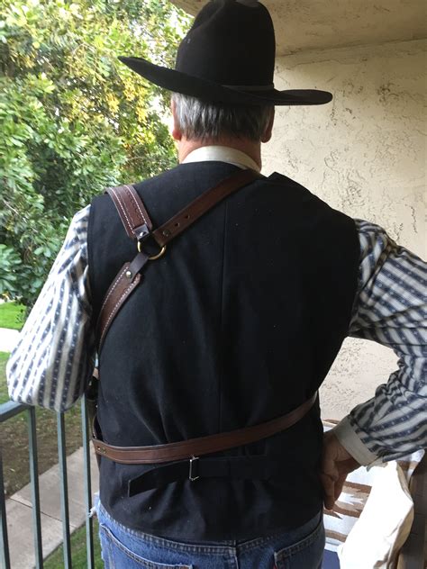 Doc Holliday Tombstone Shoulder Holster In Dark Brown Cowboy Action