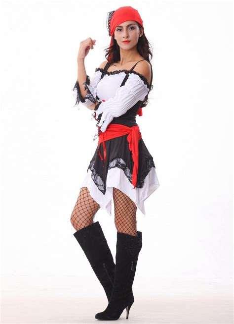 Deluxe Women Sexy Caribbean Pirate Costume Adult Halloween Carnival