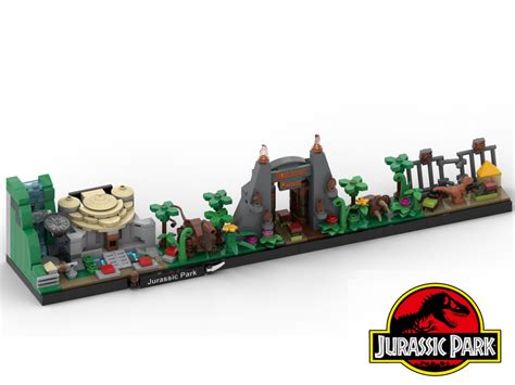 Lego Moc Jurassic Park Skyline Architecture By Momatteo79 Rebrickable Build With Lego