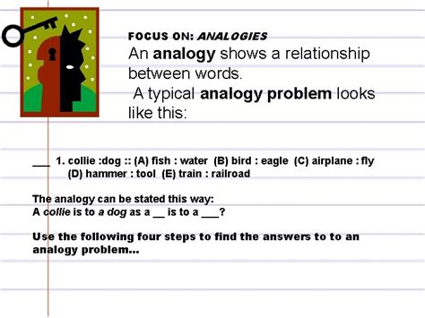 Focus On Analogies An Analogy Shows A Relationship