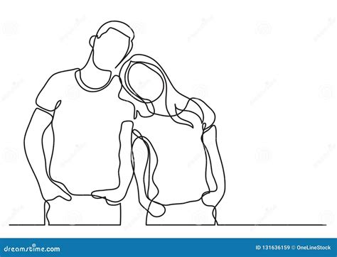 Loving Couple Drawing Stock Illustrations 2838 Loving Couple Drawing