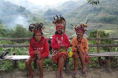 Members Of The Ifugao Tribe At The 2000 Year Old Rice Terraces Of