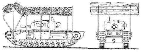 Tank Churcill Avre With Log Carpet Drawings Dimensions Pictures