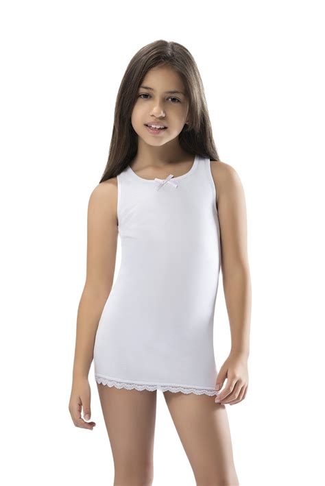 1832us Undershirt 4 14y Girls Cotton Singlet Tops For Girls Lycra Bodysuit Sleeveless