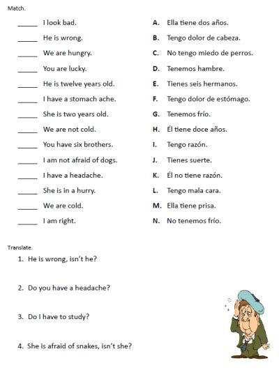 5 Best Images Of English To Spanish Worksheets Printables Free
