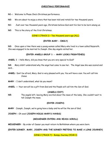 Christmas Nativity Script 30 Speaking Parts Teaching Resources