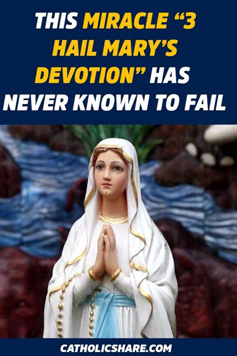 This Miracle “3 Hail Mary’s Devotion” Has Never Known To Fail Hail Mary Miracle Prayer Devotions