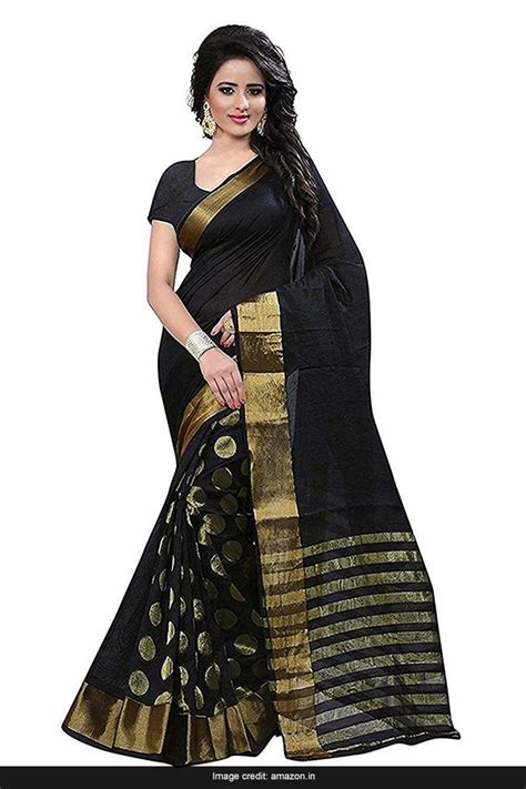 4 stunning black sarees to wear like dia mirza