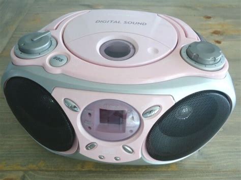 Craig Portable Cd Player Boombox With Amfm Radio Pink Model Cd6900k