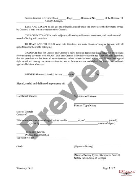 Georgia Warranty Deed From Husband To Himself And Wife Us Legal Forms