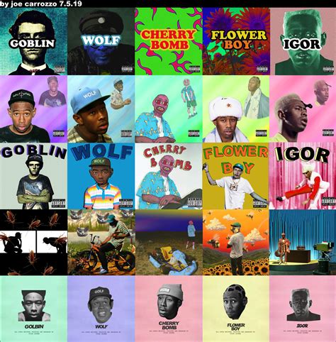 Every Tyler The Creator Album Cover In The Style Of Every Tyler The