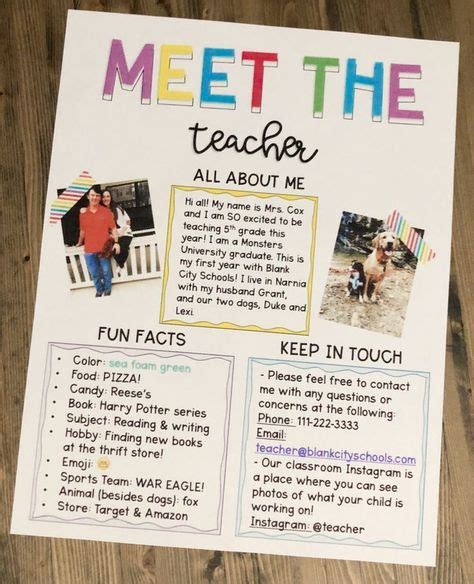 17 Teacher Bio Examples Ideas Letter To Teacher Meet The Teacher