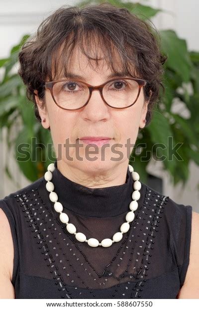 Portrait Brunette Mature Woman Glasses Stock Photo Shutterstock