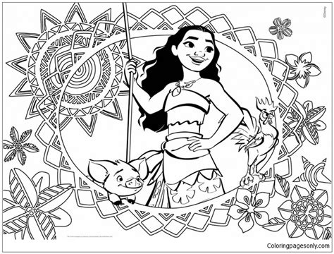 Bring a little bit of disney magic to playtime with these printable moana coloring pages. Moana Cover Coloring Page - Free Coloring Pages Online