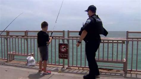 Sunny Isles Beach Police Officers Teach Children Teens To Fish In