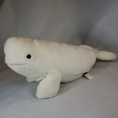 Wild Republic White Beluga Whale Plush Stuffed Animal Toy 16 Euc 12