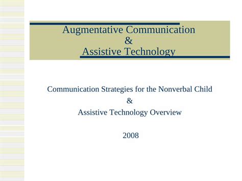 Pdf Augmentative Communication Assistive Technology Dokumentips