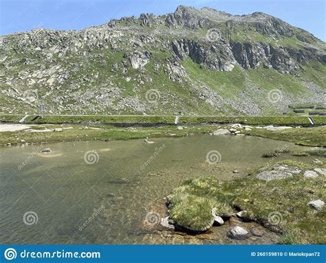 Summer Atmosphere On The Nameless Lakes In The Swiss Alpine Area Of The