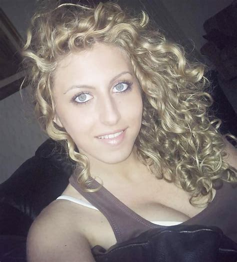 Curly Blondy Ready For Huge Cum Between Her Sexy Eyes Photo