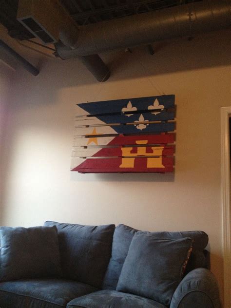 Acadian Flag Pallet Wall Art Delta Chi Sigma Chi Louisiana Homes