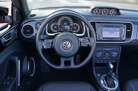 2014 volkswagen beetle convertible r line dashboard driver automotive addicts