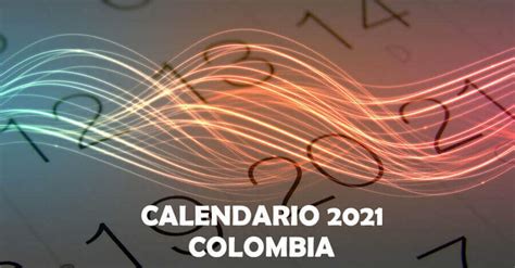 📅🇨🇴 Calendario 2021 Colombia
