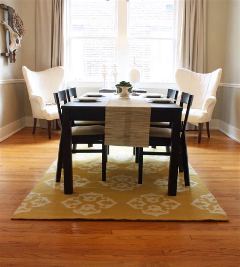 The hunt for the perfect dining room area rug can take some consideration, planning, and time. dwell and tell: Dining Room Updates - Curtains & Rug!