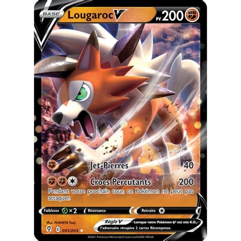Lougaroc V 091203 Pv200 Carte Pokémon™ Ultra Rare Neuve Vf