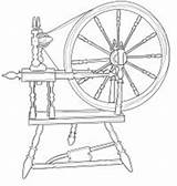 Spinning Wheel Template Coloring sketch template