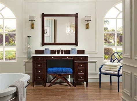 Vanities that are functional as well as accessible. 60" Brittany Single Bathroom Vanity, ADA Burnished Mahogany, James Martin Vanities - vani ...