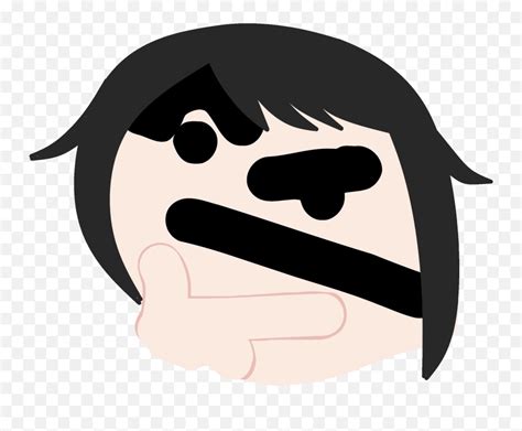 Download Distorted Thinking Emoji Transparent Png Image With Discord