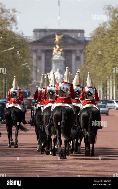 Group Of Mounted Soldiers Of The Household Cavalry From The Life Guards