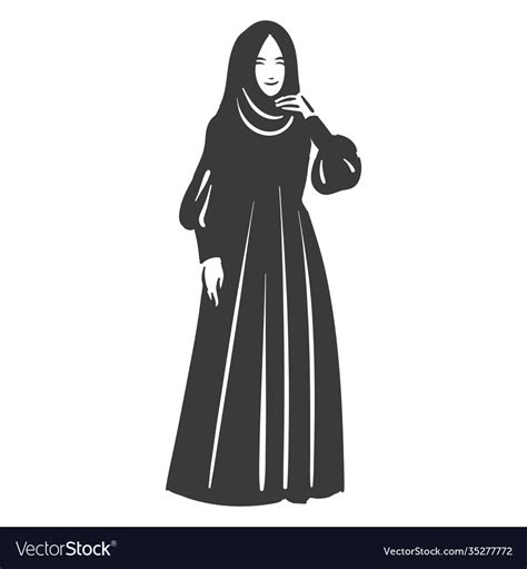 Muslim Arabic Islam Woman In Hijab Fashion Vector Image