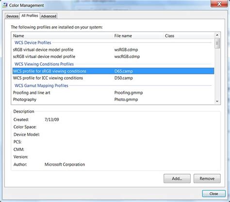 Windows Color Management Control Panel Settings Help Retouching Forum